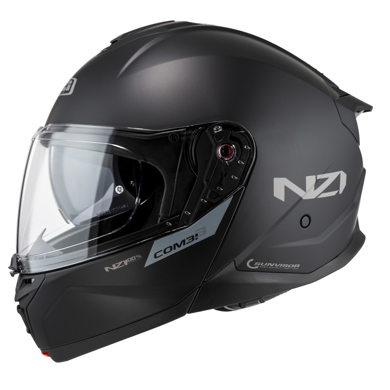 KASK MOTOCYKLOWY NZI COMBI 3 DUO MATT BLACK