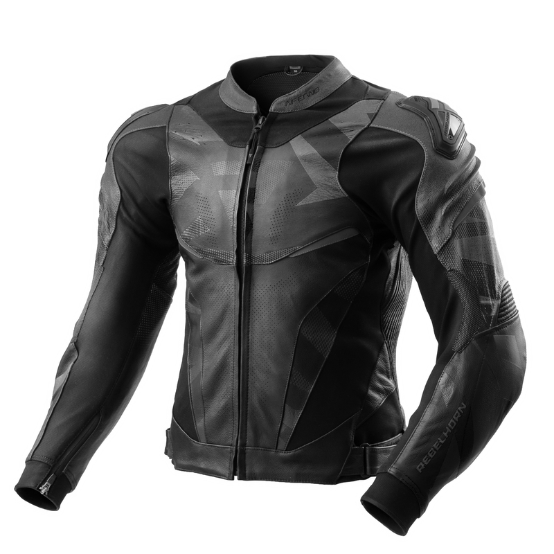 KURTKA MOTOCYKLOWA SKÓRZANA REBELHORN INFERNO BLACK