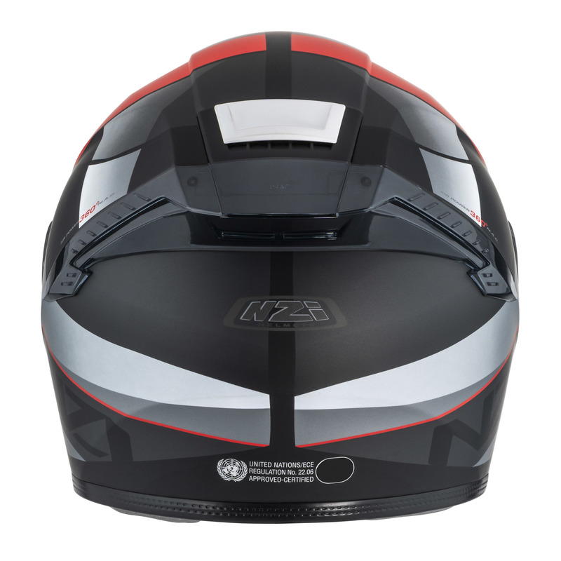 KASK MOTOCYKLOWY NZI EURUS 4 STREAM DUO VANGUARD BLACK ANTRACITE RED TINTED S MATT