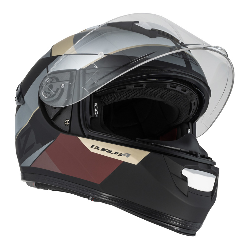 KASK MOTOCYKLOWY NZI EURUS 4 STREAM DUO VANGUARD BLACK SAND RED TINTED S MATT