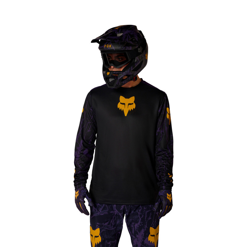 KOSZULKA ROWEROWA Z DŁUGIM RĘKAWEM JUNIOR FOX RANGER IMG PRINT PLUM YL