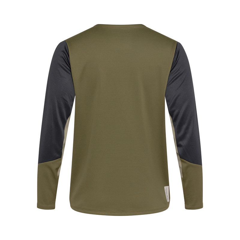 KOSZULKA ROWEROWA Z DŁUGIM RĘKAWEM JUNIOR FOX DEFEND OLIVE GREEN YL