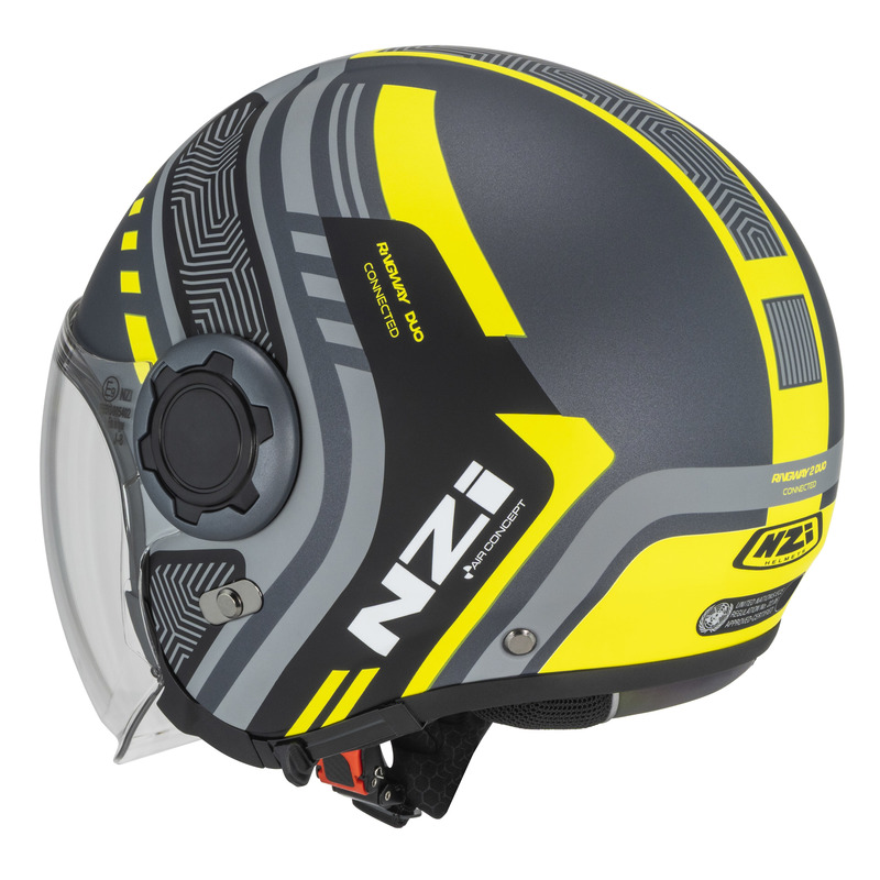 KASK MOTOCYKLOWY NZI RINGWAY 2 DUO CONNECTED ANTRACITE GREY MATT