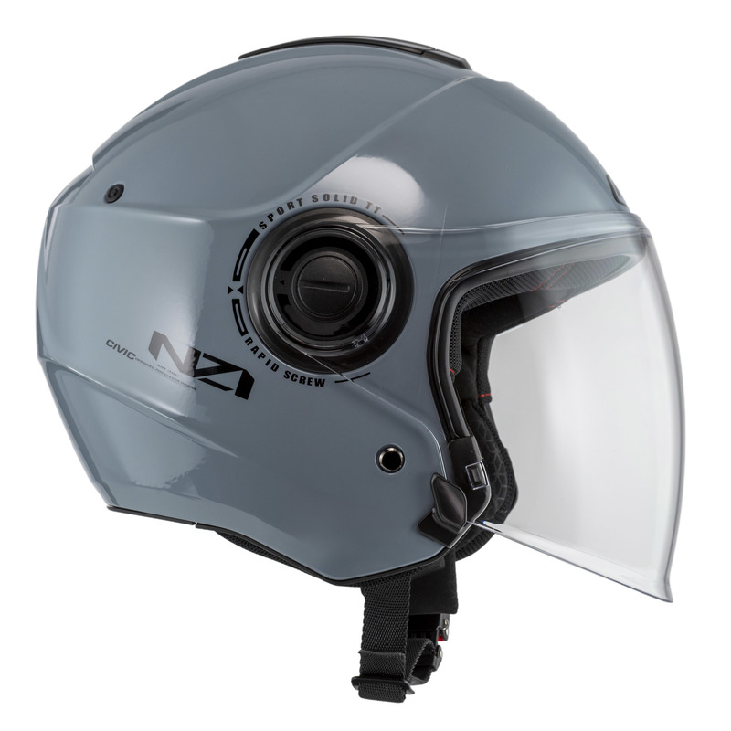 KASK MOTOCYKLOWY NZI CIVIC SOLID NOUVEAU NARDO GREY XS