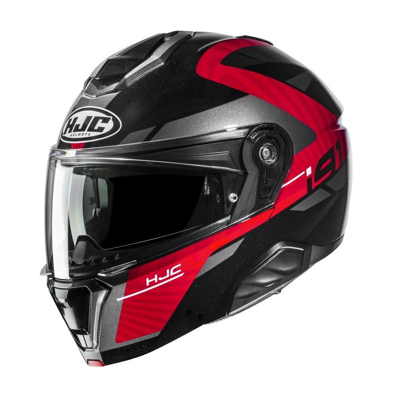 KASK MOTOCYKLOWY HJC I91 GAIA BLACK RED XS