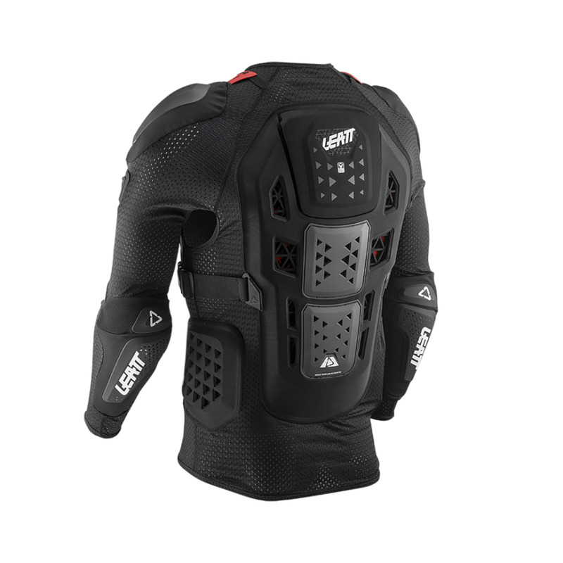 KOSZULKA Z OCHRANIACZAMI LEATT 3DF AIRFIT HYBRID BLACK (172-184CM)