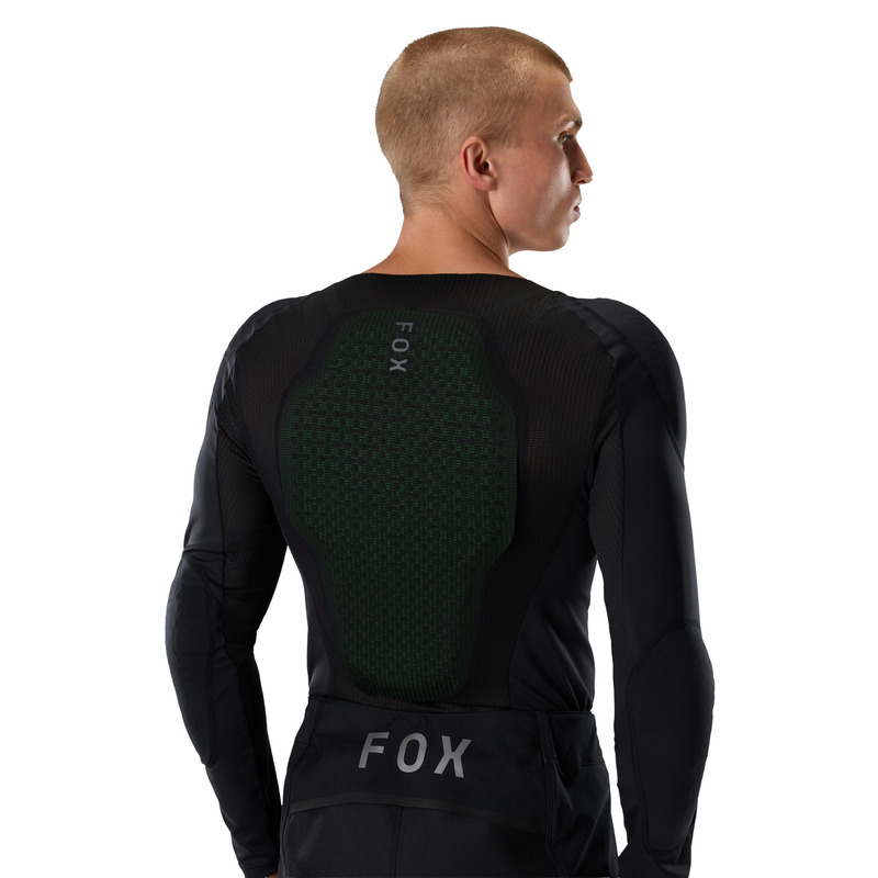 KOSZULKA Z OCHRANIACZAMI Z DŁUGIM RĘKAWEM FOX BASEFRAME PRO LS BLACK M