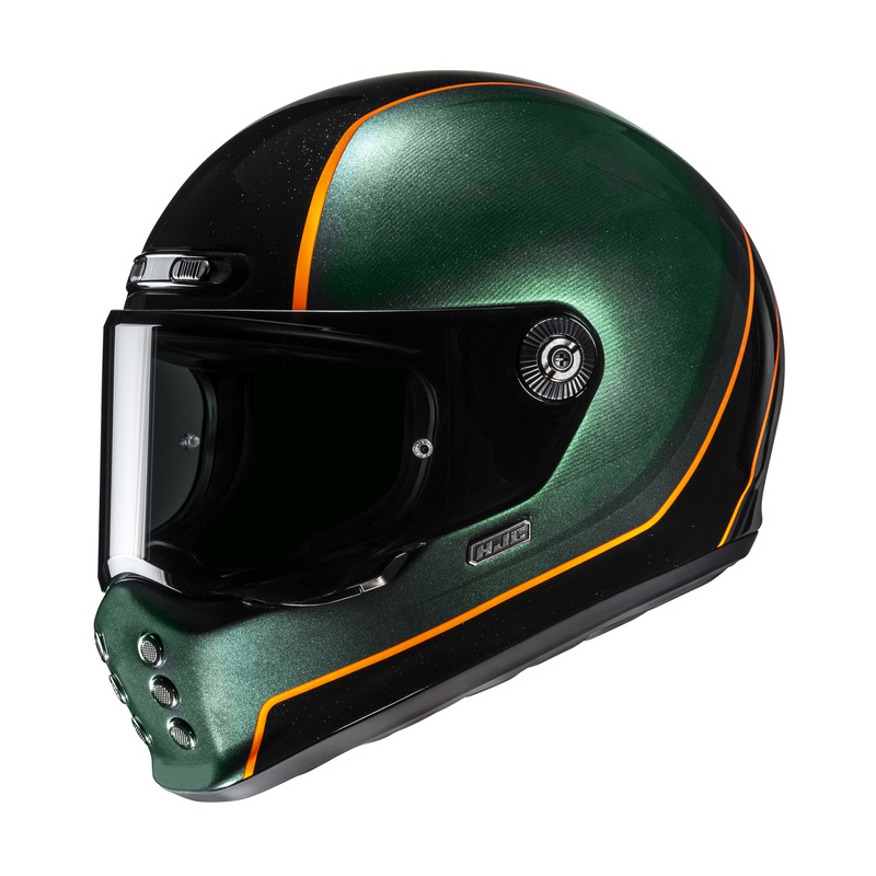 KASK MOTOCYKLOWY HJC V10 HODU GREEN BLACK XL