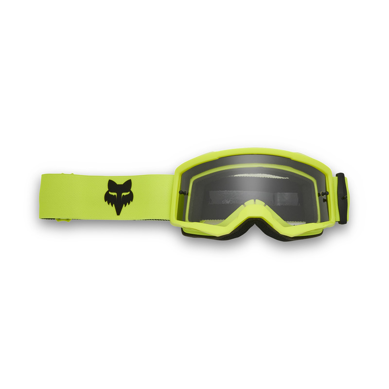 GOGLE MOTOCYKLOWE JUNIOR FOX MAIN CORE FLUO YELLOW YOS