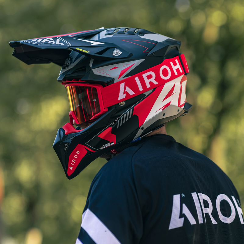 GOGLE AIROH BLAST XR1 RED MATT - SZYBA RED MIRRORED (1 SZYBA W ZESTAWIE)