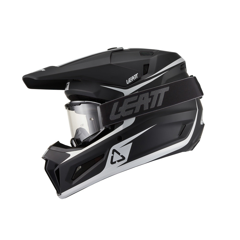 KASK MOTOCYKLOWY Z GOGLAMI JUNIOR LEATT KIT MOTO 3.5 BLACK L