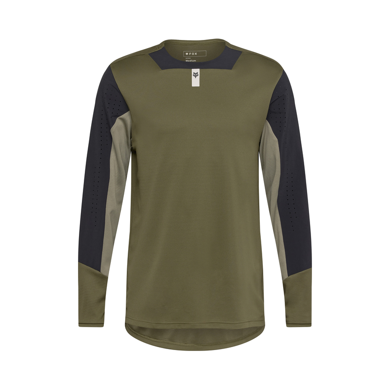 KOSZULKA ROWEROWA Z DŁUGIM RĘKAWEM FOX DEFEND OLIVE GREEN S
