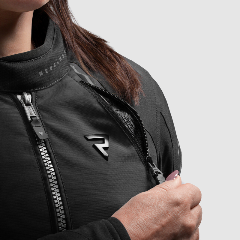 KURTKA MOTOCYKLOWA TEKSTYLNA DAMSKA REBELHORN SWIFT BLACK