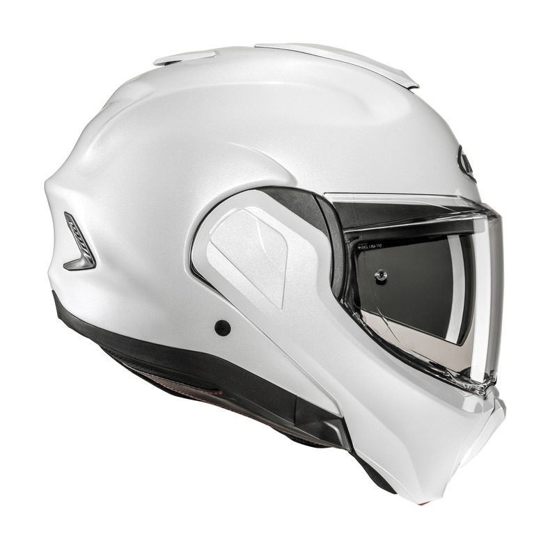 KASK MOTOCYKLOWY HJC F100 SOLID PEARL WHITE