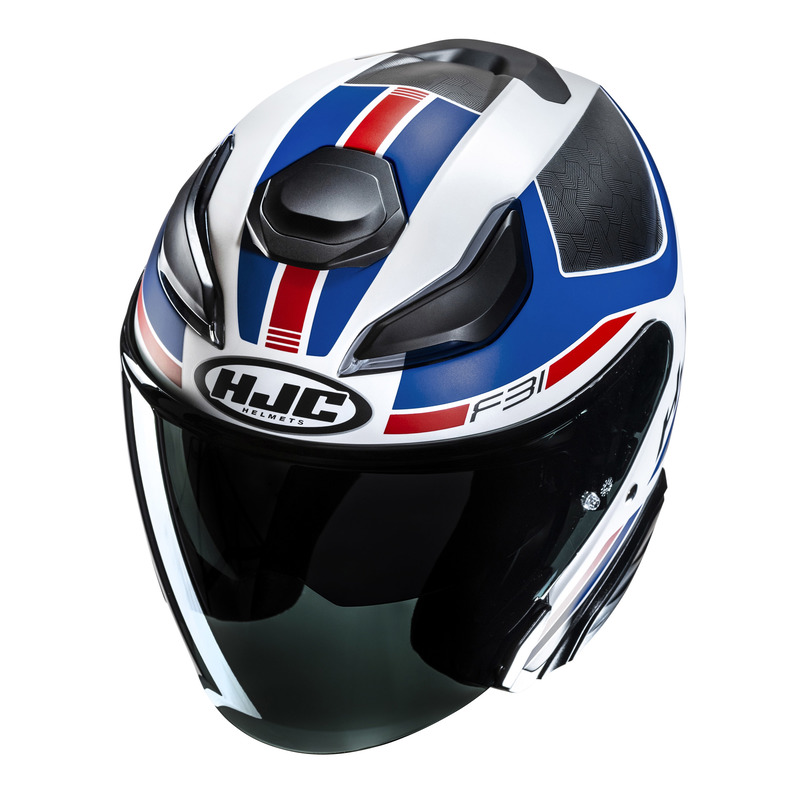 KASK MOTOCYKLOWY HJC F31 CERON BLACK WHITE
