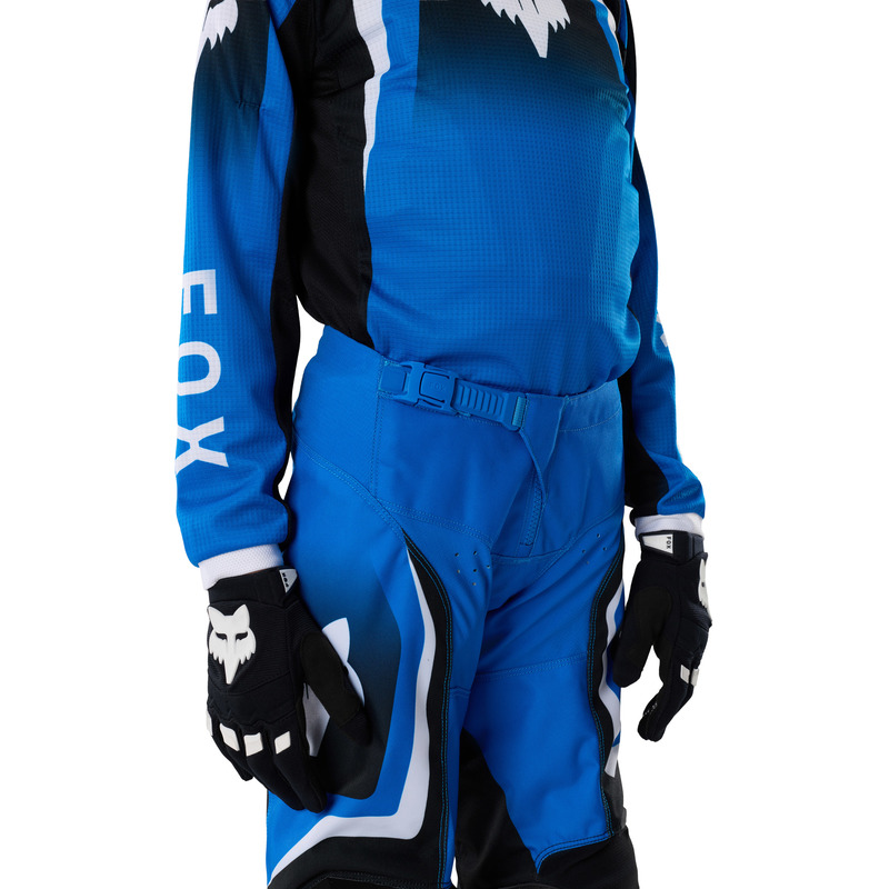 SPODNIE MOTOCYKLOWE JUNIOR FOX 180 FRAME BLUE 24