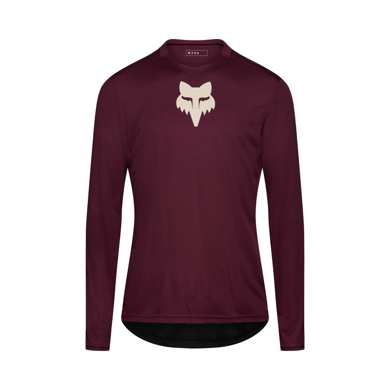KOSZULKA ROWEROWA Z DŁUGIM RĘKAWEM FOX RANGER HEAD DARK MAROON XL