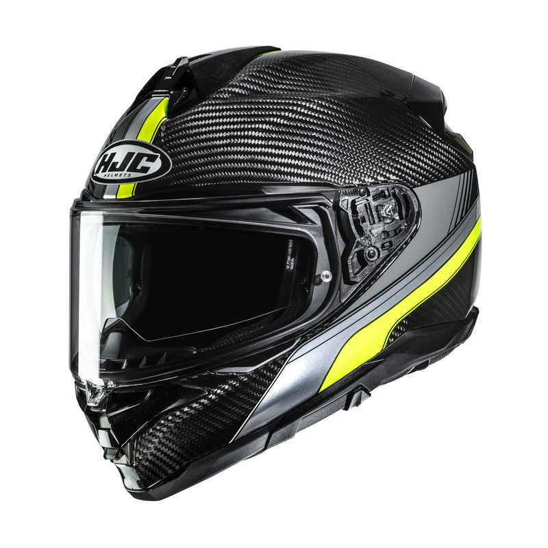 KASK MOTOCYKLOWY HJC F72 CARBON EOS BLACK YELLOW S