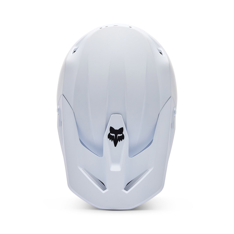 KASK MOTOCYKLOWY JUNIOR FOX V1 SOLID MATTE WHITE