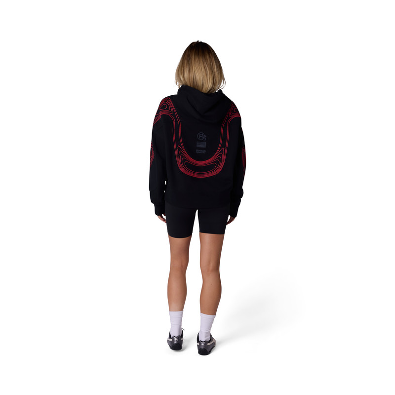 BLUZA Z KAPTUREM DAMSKA FOX VISION OVERSIZED FLEECE PO BLACK