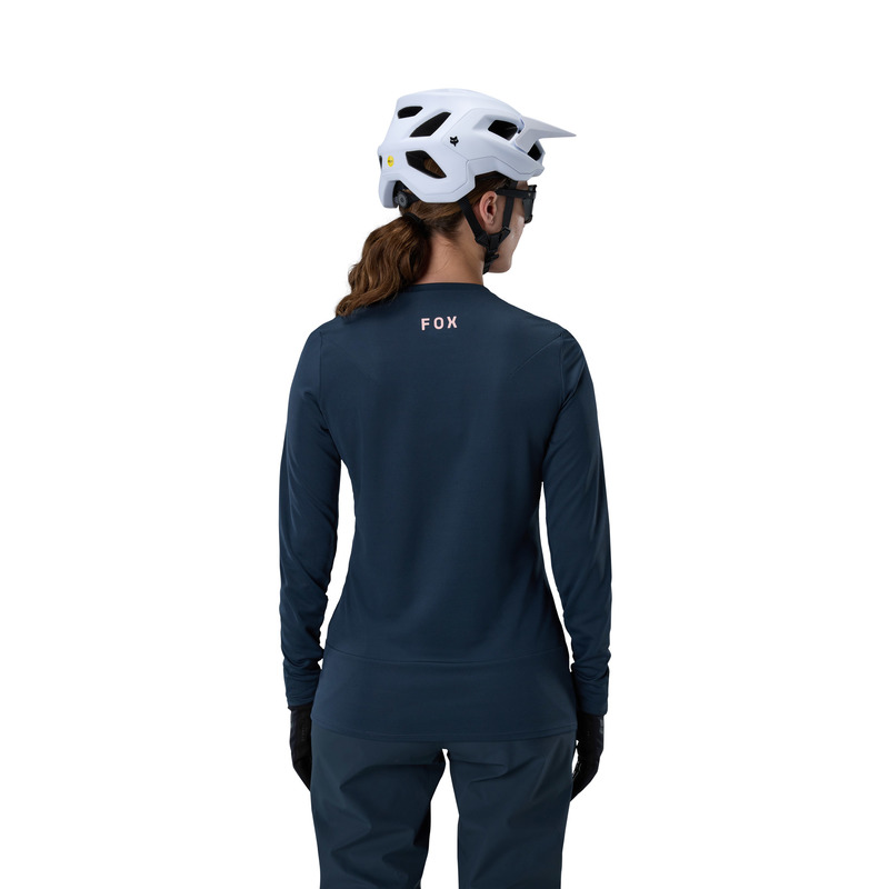 KOSZULKA ROWEROWA Z DŁUGIM RĘKAWEM DAMSKA FOX RANGER HEAD GALAXY BLUE XS