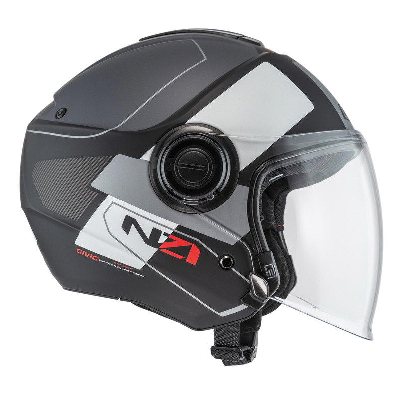 KASK MOTOCYKLOWY NZI CIVIC CONQUEST BLACK ANTRACITE GREY MATT XL
