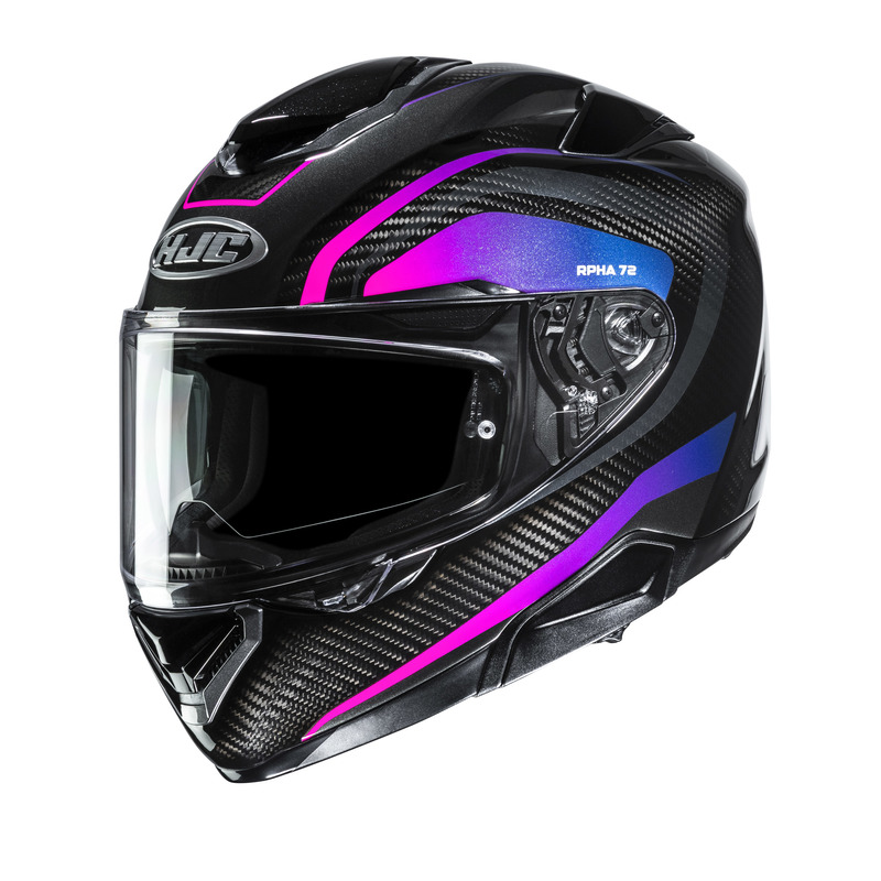 KASK MOTOCYKLOWY HJC RPHA72 CARBON LIS BLACK PURPLE S