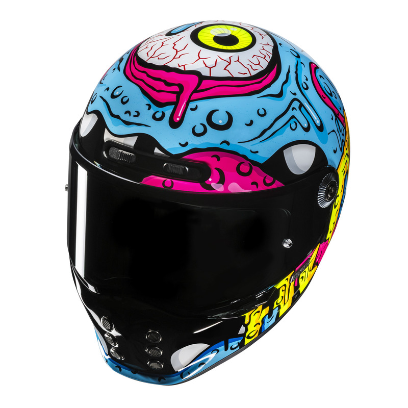 KASK MOTOCYKLOWY HJC V10 SQUEEZE BLUE PINK XS