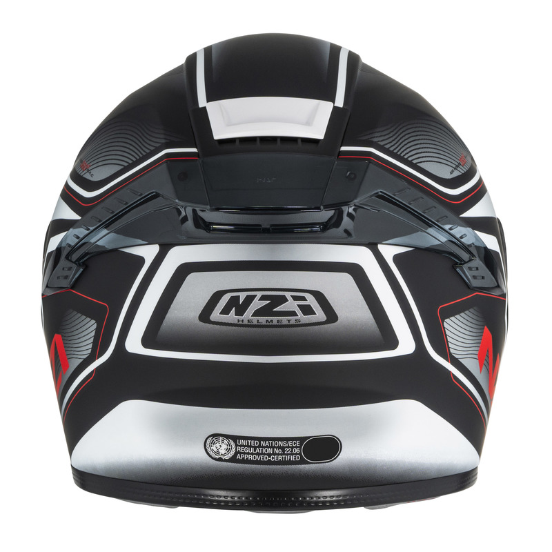 KASK MOTOCYKLOWY NZI EURUS 4 STREAM DUO CHARMANT BLACK WHITE TINTED S MATT