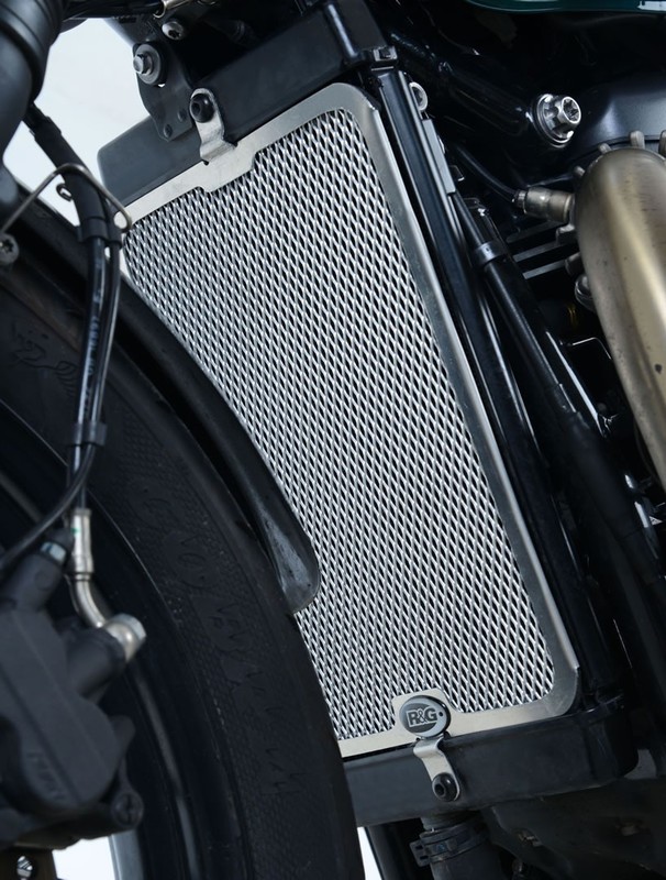 OSŁONA CHŁODNICY RG RACING TRIUMPH BONNEVILLE BOBBER 17- SILVER