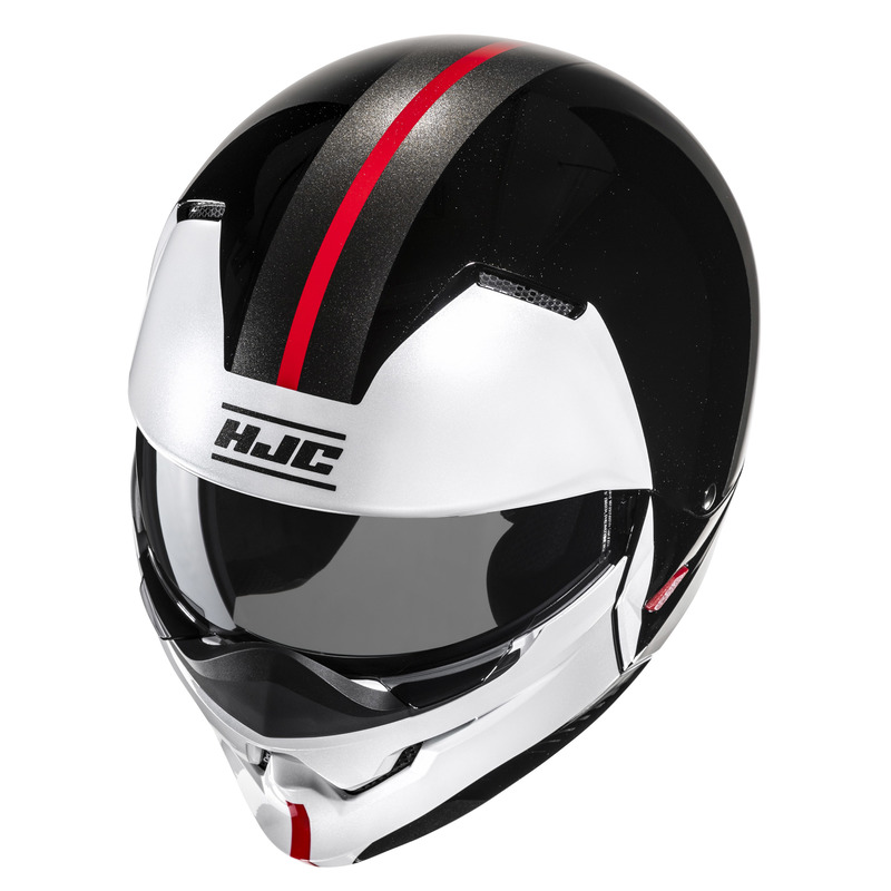 KASK MOTOCYKLOWY HJC I20N VENA WHITE BLACK S