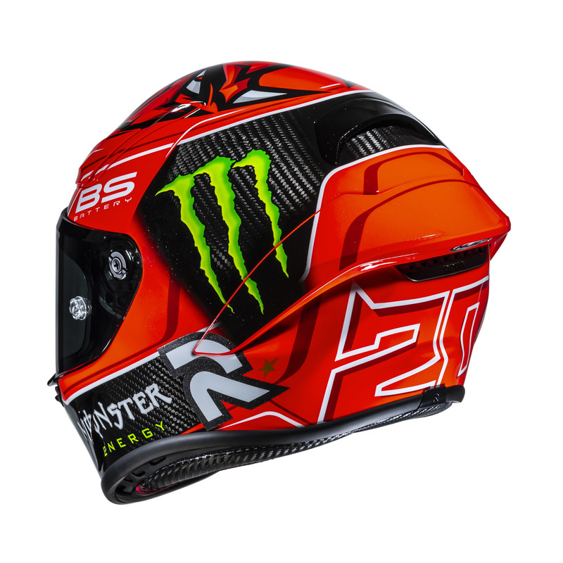KASK MOTOCYKLOWY HJC RPHA1 V2 CARBON QUARTARARO REPLICA RED BLACK S