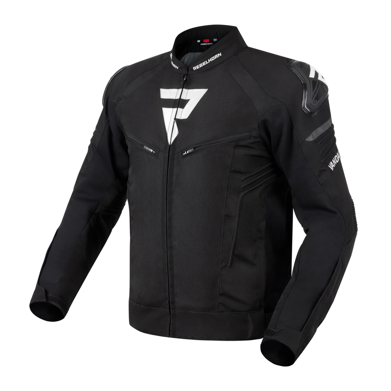 KURTKA MOTOCYKLOWA TEKSTYLNA REBELHORN VANDAL BLACK WHITE