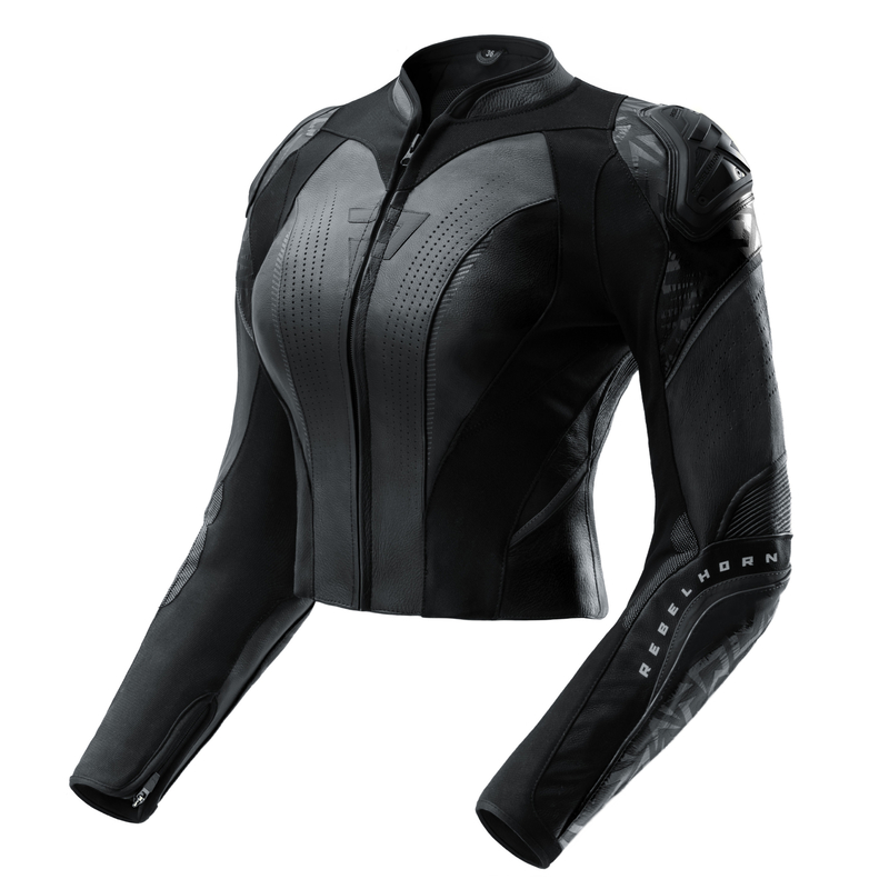 KURTKA MOTOCYKLOWA SKÓRZANA DAMSKA REBELHORN DIVA RS BLACK