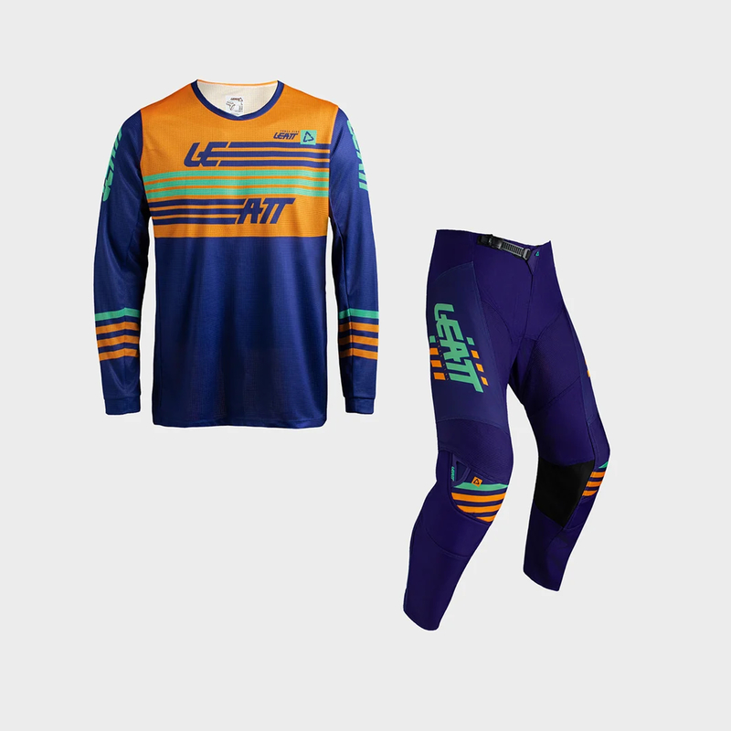 STRÓJ OFFROADOWY BLUZA I SPODNIE JUNIOR LEATT KIT 3.5 STRIPES ORANGE