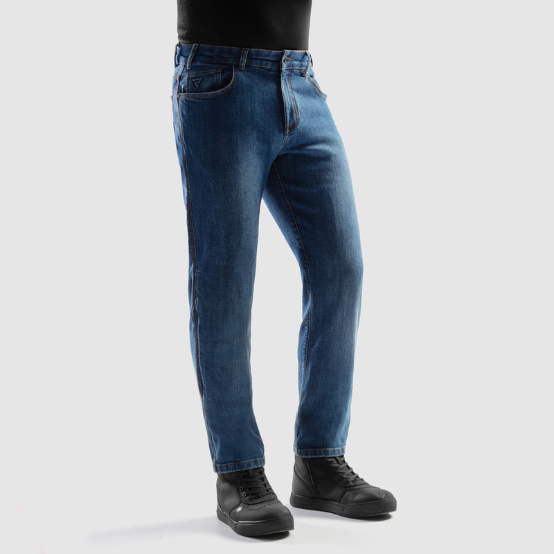 JEANSY MOTOCYKLOWE REBELHORN CLASSIC WASHED BLUE MONOLAYER