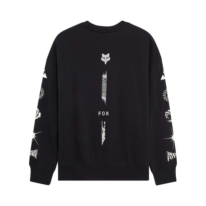 BLUZA FOX IMAGE COSMO OVERSIZED FLEECE CREW BLACK