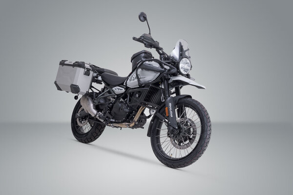 ZESTAW KUFRÓW BOCZNYCH TRAX ADV I STELAŻY SW-MOTECH ROYAL ENFIELD HIMALAYAN 450 (23-) SILVER 37/37L