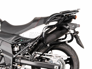 ZESTAW KUFRÓW BOCZNYCH TRAX ADV I STELAŻY SW-MOTECH SUZUKI DL 650 V-STROM (11-16) BLACK 45/37L