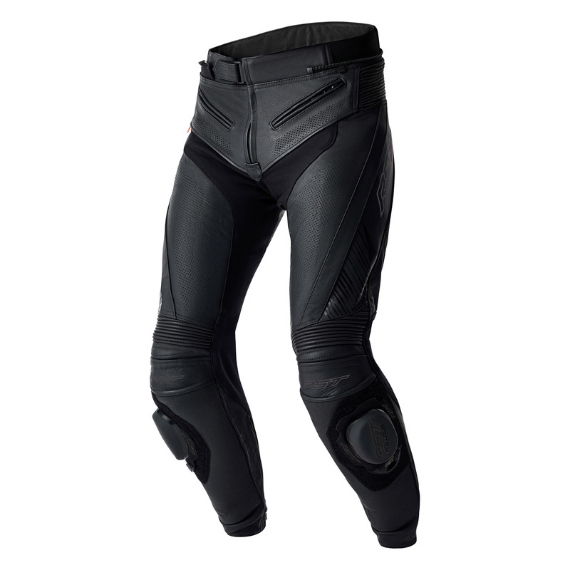 SPODNIE MOTOCYKLOWE SKÓRZANE RST TRACTECH EVO D3O BLACK BLACK XS