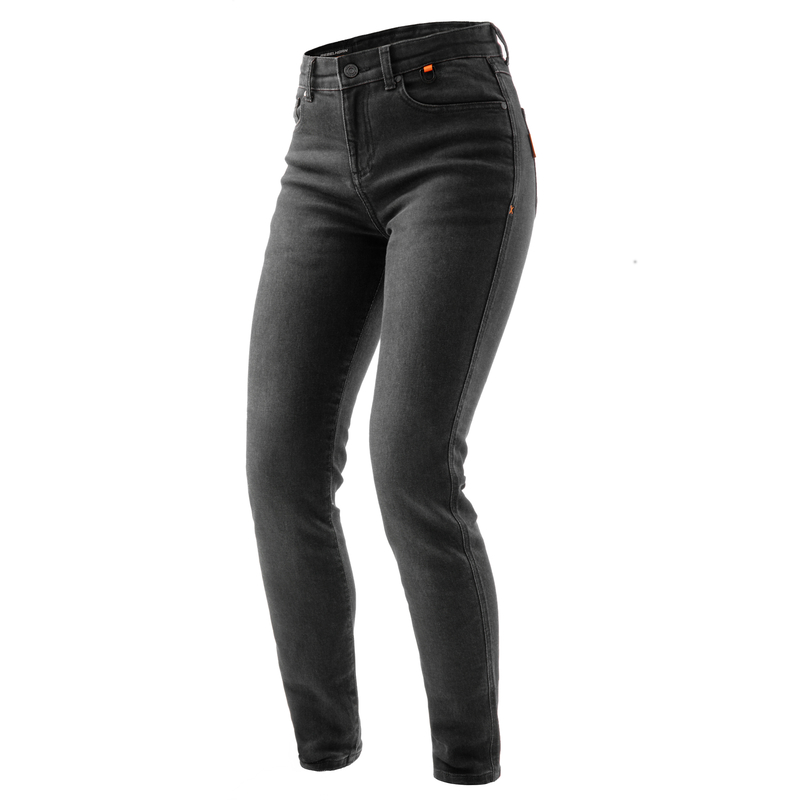 JEANSY MOTOCYKLOWE DAMSKIE REBELHORN BRONCO WASHED BLACK MONOLAYER 24/30