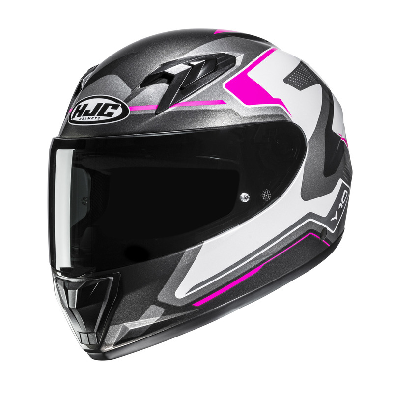 KASK MOTOCYKLOWY JUNIOR HJC Y10 CRIC SILVER PINK M