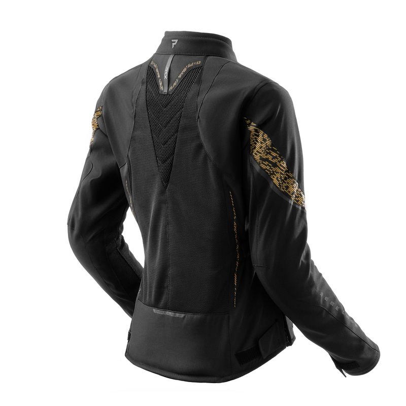 KURTKA MOTOCYKLOWA TEKSTYLNA DAMSKA REBELHORN JAX BLACK GOLD WS