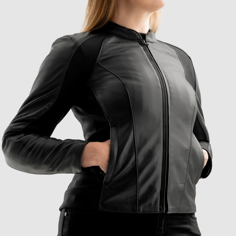 KURTKA MOTOCYKLOWA SKÓRZANA DAMSKA REBELHORN SIENA BLACK WXS