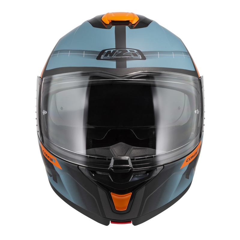 KASK MOTOCYKLOWY NZI COMBI 3 DUO METRIC ANTRACITE BLUE MATT