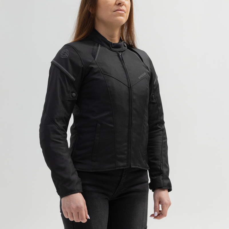 KURTKA MOTOCYKLOWA TEKSTYLNA DAMSKA BROGER GRID BLACK WM