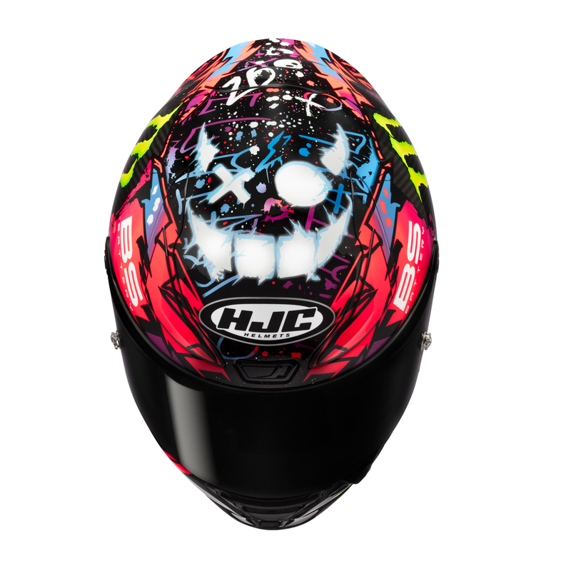 KASK MOTOCYKLOWY HJC RPHA1 V2 CARBON FUNKY DIABLO BLACK RED