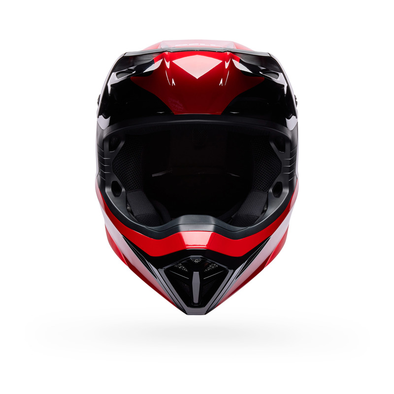 KASK MOTOCYKLOWY BELL MX-10 MIPS WAVE RED BLACK