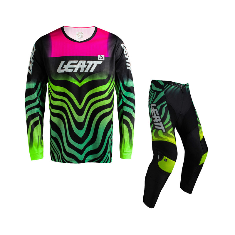 STRÓJ OFFROADOWY BLUZA I SPODNIE JUNIOR LEATT MINI KIT 3.5 TIGER PINK