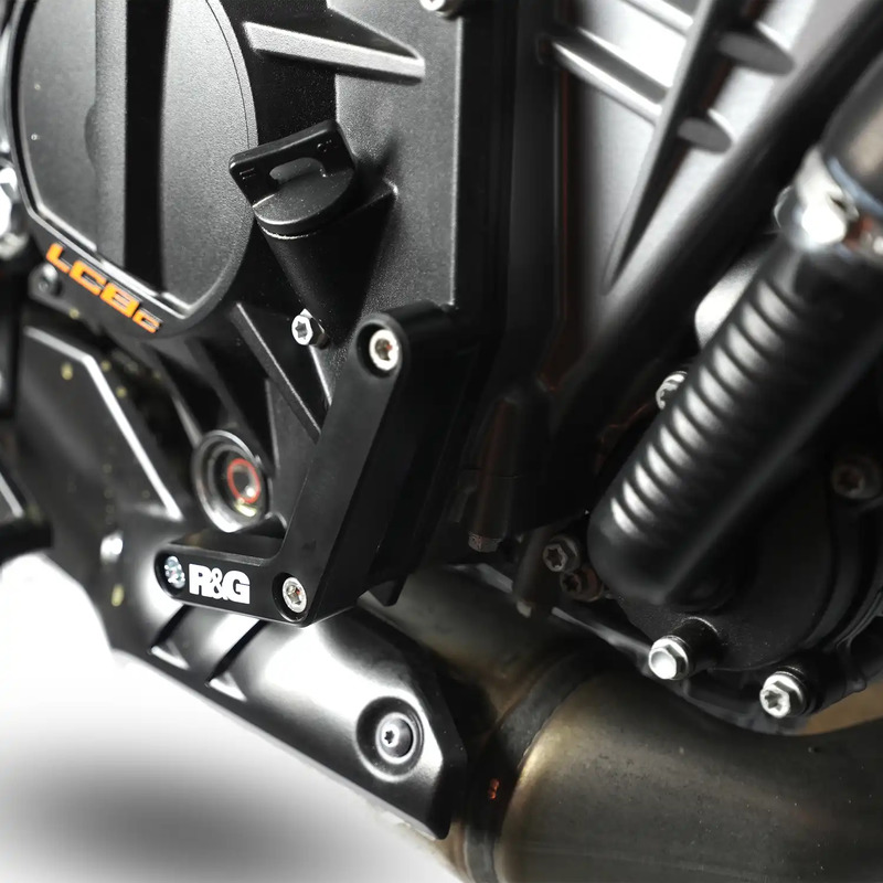 SLIDERY SILNIKA RG RACING KTM 990 DUKE 24-, PRAWA STRONA BLACK